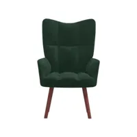 fauteuil salon - fauteuil de relaxation vert foncé velours 61,5x69x95,5 cm - design rétro best00004629075-vd-confoma-fauteuil-m05-1647