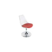 chaise design victoria blanc/rouge