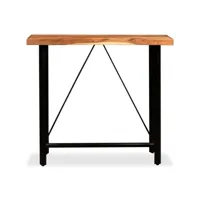 table cuisine - table de bar bois massif d'acacia 120x60x107 cm