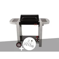 barbecue à charbon indiana + malette 8 accessoires