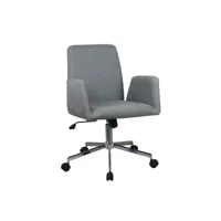 fauteuil de bureau en tissu gris anthracite avec roulettes - call 68484090