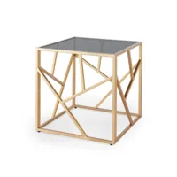 elina - table basse en verre  carrée noir et métal doré elina-tab-bas-car