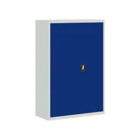 vidaxl armoire de bureau métal 90 x 40 x 140 cm gris et bleu 245977