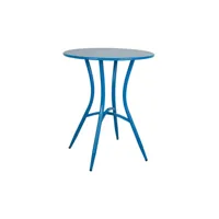 table en métal laqué - samos bleu majorelle