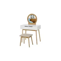 coiffeuse scandinave vally blanche et pin