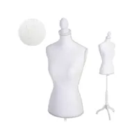 buste de couture mannequin femme déco vitrine blanc dec04055
