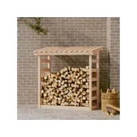 support pour bois de chauffage porte-bûches - abri de stockage pour jardin - 108x64,5x110 cm bois de pin meuble pro frco94542
