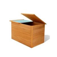 coffre boîte meuble de jardin rangement 126 x 72 x 72 cm bois helloshop26 02_0013005