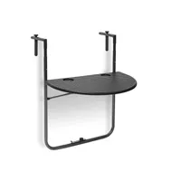 table de balcon pliante pliable 3 niveaux réglable noir helloshop26 13_0002691