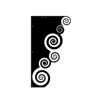 epikasa décoration en métal spirale 3 - art murale, décoration murale géométrique - entrée, salon, salle à manger, chambre, bureau - noir en métal, 34x3x60 cm am8681847254232
