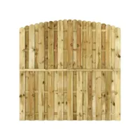 clôture paravent de jardin, panneau de clôture bois de pin imprégné 180x(165-180) cm oce62422 meuble pro