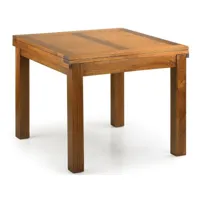 table de repas carrée extensible en bois massif de mindy orka 95-180cm