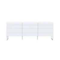 sofia - meuble tv - blanc - 165 cm - best mobilier - blanc