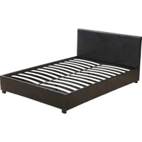 lit double avec coffre carla - 160 x 200 cm - noir