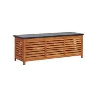 coffre boîte meuble de jardin rangement 150 x 50 x 55 cm eucalyptus solide helloshop26 02_0013009