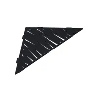 etagère de douche en acier inox noir 38,7 x 27,4 cm x 3 mm - triangulaire design tiger - fixation sans perçage tig-tri-9005
