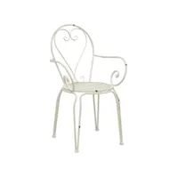 fauteuil en métal blanc blanc antique