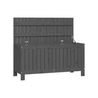 coffre boîte meuble de jardin rangement 108 x 42,5 x 54 cm bois de pin gris helloshop26 02_0013076