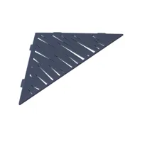 etagère de douche en acier inox gris ardoise 38,7 x 27,4 cm x 3 mm - triangulaire design tiger - fixation sans perçage tig-tri-7015