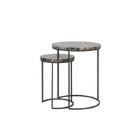 light & living table d'appoint axat - brun/noir - ø41cm 6748683