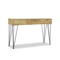 table console table d'entrée  bout de canapé 120 x 35 x 76 cm teck massif meuble pro frco41171