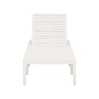 vidaxl chaise longue plastique blanc