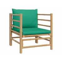 canapé de jardin avec coussins vert bambou