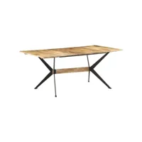 table de salle à manger 180x90x76 cm bois de manguier massif