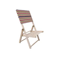 chaise de plage piscine en bois massif 1 pièce