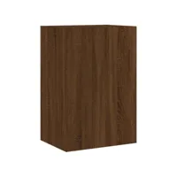 meuble tv mural chêne marron 40,5x30x60 cm bois d'ingénierie