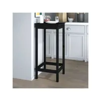 table haute table de bar - mange-debout noir 50x50x110 cm bois massif de pin meuble pro frco88686