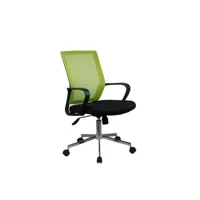 fauteuil de bureau vert noir dossier souple et assise réglable - skill 68484101