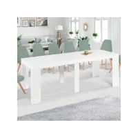table console extensible orlando 14 personnes 300 cm bois blanc