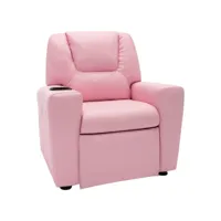 fauteuil inclinable enfants  fauteuil de relaxation similicuir rose meuble pro frco58897