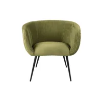 fauteuil en velours majestic - vert