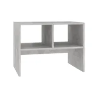 table basse - table de salon - bout de canapé gris béton 60x40x45 cm aggloméré togp66786