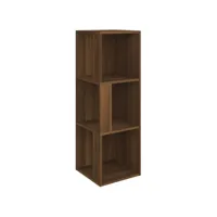 vidaxl armoire d'angle chêne marron 33x33x100 cm bois d'ingénierie