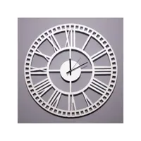 epikasa horloge vintage 5 - mur - entrée, séjour, chambre, bureau - blanc, noir en métal, 50x1,5x50 cm am8681847251651