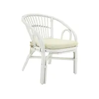 fauteuil enfant en rotin laqué blanc putih