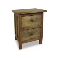 table de nuit chevet commode armoire meuble chambre bois de récupération massif 40 x 30 x 51 cm helloshop26 1402053