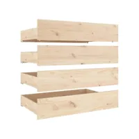 tiroirs de lit 4 pcs bois de pin massif -asaf55228 meuble pro