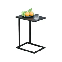 table basse table d'appoint guéridon bout de canapé intérieur extérieur métal époxy noir