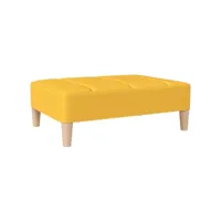 repose-pied, tabouret pouf, tabouret bas pour salon ou chambre jaune 78x56x32 cm tissu lqf90775 meuble pro