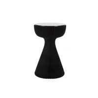 table d'appoint pliable hiro en carton noir d33 cm