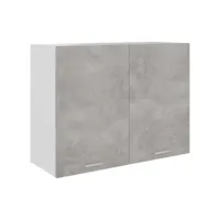 meuble haut de cuisine gris béton 80x31x60 cm