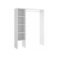 armoire placard extensible coloris blanc -140-110x40x187cm