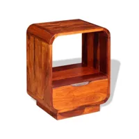 table de nuit chevet commode armoire meuble chambre avec tiroir bois de sesham 40 x 30 x 50 cm helloshop26 1402014