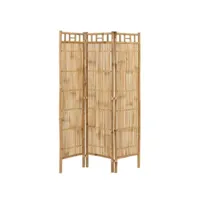 paris prix - paravent en bois bambou 160cm naturel