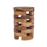 table de chevet 30x30x45 cm bois de teck massif