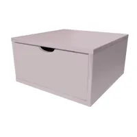 cube de rangement bois 50x50 cm + tiroir  violet pastel cube50t-vip